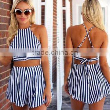 SEXY BACKLESS FLORAL JUMPSUITS FOR LADIES SHORTS