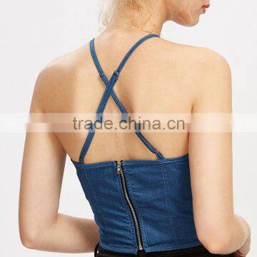 Embroiedered Design Secy Tank Top, Ladies Fashion Cami Clothing photo-6