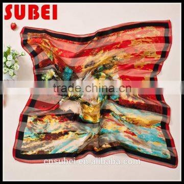 2015 classic female pure color absorb sweat, antibacterial silk scarves