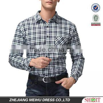 latest new men's checked long sleeve dress flannel shirt