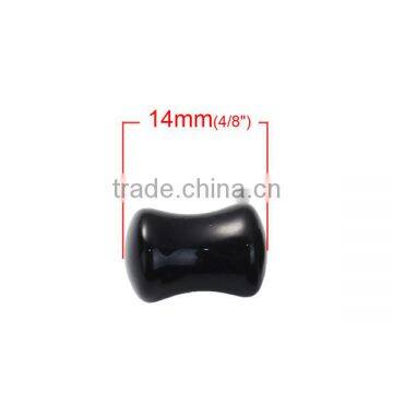 8mm Acrylic Ear Stretcher Expander Bobbin Black Body Piercing Ear Taper Expander photo-2