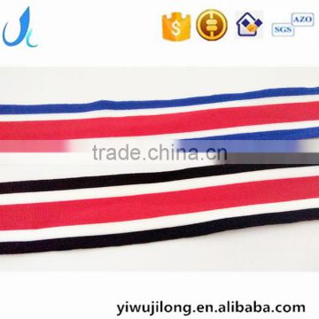 hot sale three colors strip ribbon colorful knitted nylon band