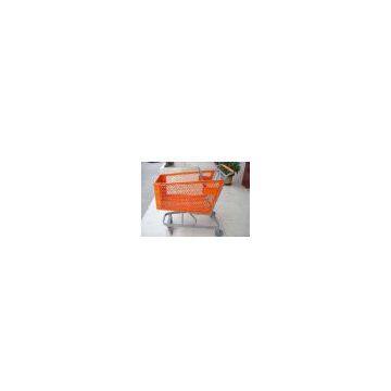 Plastic Shopping Trolley 180L Powder Coated or Chrome