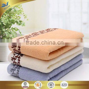 100% cotton bordered bath towels cheap jacquarded towel made in china