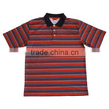 Factory OEM Red&Black Huntte Print Longline t Shirt Men's Polo Shirt photo-3