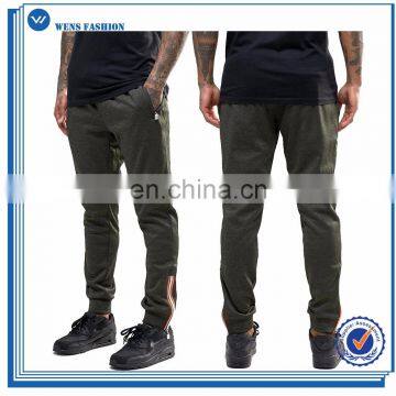 Wholesale Men Sweatpants With Zips Side Pockets Custom Skinny Fit Joggers