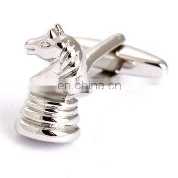 International Chess Knight and Pawn Silver Men Chess Cufflinks photo-5