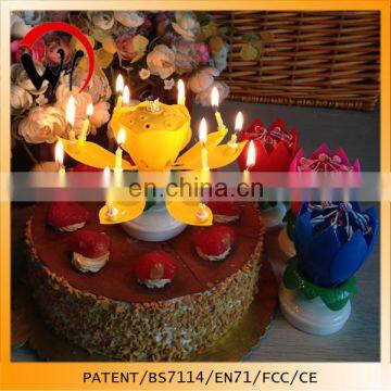 lotus flower music birthday candle wholesale