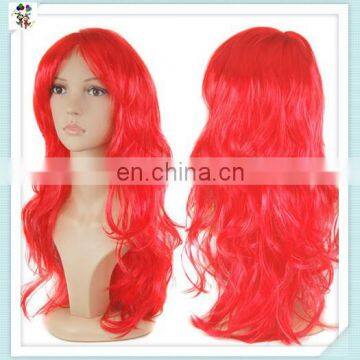 Cheap Colorful Long Wave Carnival Party Costume Synthetic Wigs HPC-0004