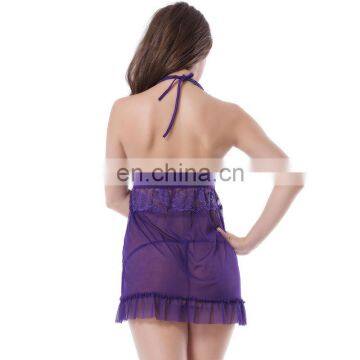 Enchanting Purple Sex See Through Sleepwear for Women photo-2