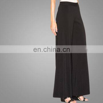 New Latest Muslim Design High Waist Pants Palazzo Trousers Wide Leg Pants Plus Size Black Trousers Feet Trousers Ankle Length photo-2