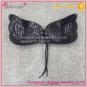 Hotsale Wing Shape Backless Invisible Strapless Front Closure Self-adhesive Push up Silicone Bra photo-5