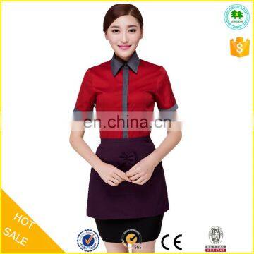 High quality fashion hotel restaurant shirt uniform for sale