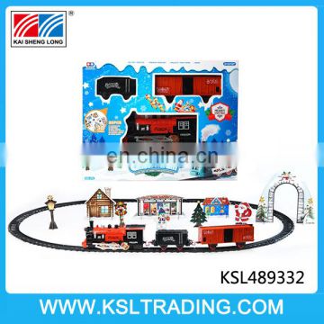 Wholesale new christmas toys smoking electric track train with music