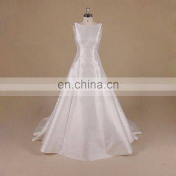 A Line Backless Princess Mikado Wedding Dress