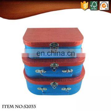 2017 Smart Fancy Paper Gift Suitcase Box Handles photo-3