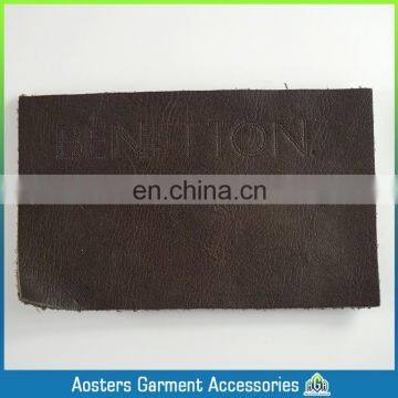 custom microfiber suede Material jeans leather label design