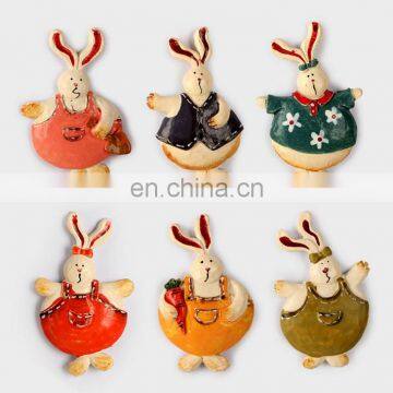 Wholesale Promotion Cheap Creative Souvenir Home Decoration Use 3D Lovely Rabbit Resin Fridge Magnet