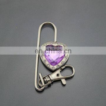 Blank crystal purse hook and key finder