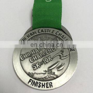 Commemorative personalized design zinc alloy casting medal antique silver plating medal