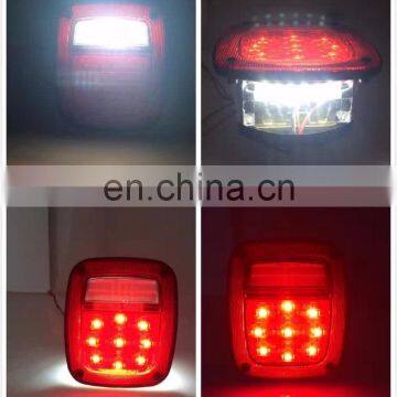 For Jeep TJ Replacement Tail Lights RED LENS w/ Bright Red LED's LED License Plate Lights J204 photo-3