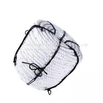 Recomen supply good quality dia.40mm Ultra high  molecular weight polyethylene ropes 8-strands  twisted mooring rope
