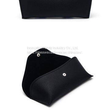 Hot-selling Vintage Unisex Leather Sunglasses Case With Press-button photo-4