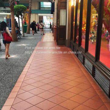 Red Clay Quarry Tile Ceramic Red Terracotta Steps Outdoor Paving Floor Tiles