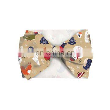 Factory Direct Sale High quality And Cheap Baby Headwrap Daily Wear Snowman And Fox Printed Boutique Hairband