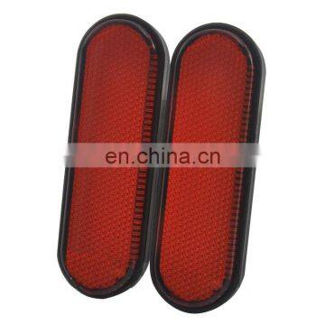2 Pcs Universal Motorcycle Bike ATV Car Truck Red Reflector Reflective Sticker Plastic Front And Rear Applicable