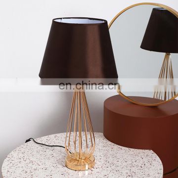 America office desk light custom iron base wedding decorative luxury red table lamp for home decor