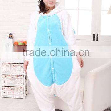 2015 Walsonstyles Cheapest Winter Animal Onesie Pajamas Jumpsuit Flannel Adult Jummp Blue Unicorn Pajama photo-2