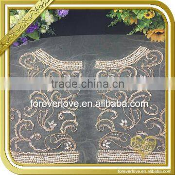 Wholesale handmade bridal rhinestone appliques custom embroidery patches for clothing FHA-053