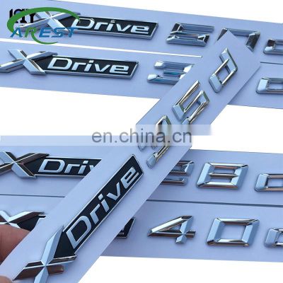 Car Sticker XDrive LOGO Fender Side Rear Trunk Emblems Decal Badge for BMW M 18d 20d 28d 30d 35d 40d 48d 50d