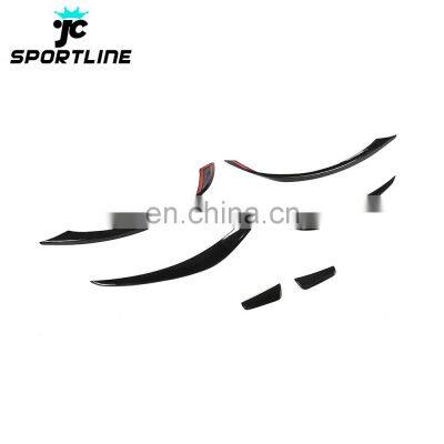 Black Painted FRP CLA45 Front Bumper Trims for Mercedes Benz CLA250 Sport 13-15