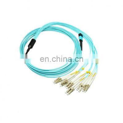 Fiber Optic Patch Cord 12 Core MPO to LC Female Male Fiber Patchcord Multi Mode OM3 Mtp Fiber Jumper