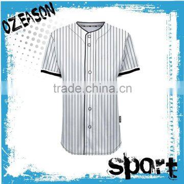 Customized Full sublimation striped baseball jersey