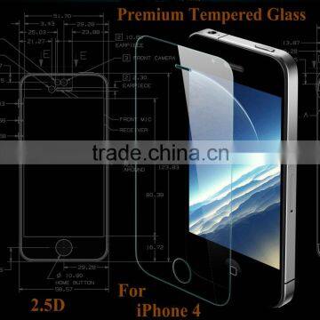 Mobile phone films tempered glass screen protector for iPhone 4 4s anti-scratches tempered glass screen protector