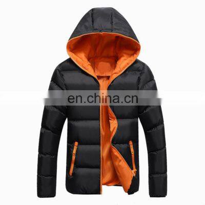 Custom branded 50D fabric mixed high-quality hooded padded autumn and winter long-sleeved down jacket S-4XL