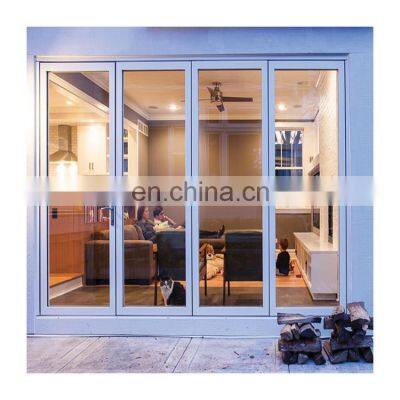 Australia Standard Bulletproof Powder Coated Aluminum folding glass Soundproof Veranda Bifold Door