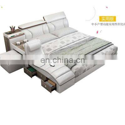 New Design Modern Furniture Multifunction Message Tatami Bed Smart Beds With Wireless Speaker Adjustable Wedding Bedding Room photo-3