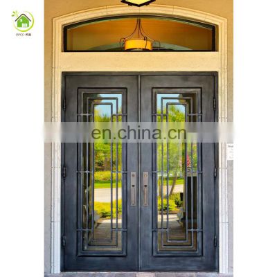 exterior iron gate design wrought iron door with glass