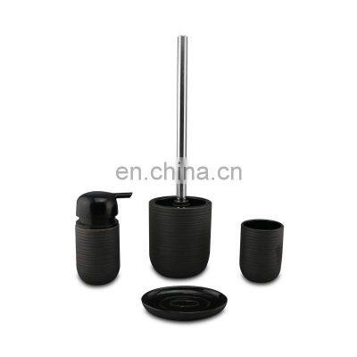 Аксессуары для ванной комнаты Черный набор для ванной комнаты Домашние аксессуары для ванной комнаты  Матовая отделка  Керамика  Аксессуары для ванной комнаты photo-3