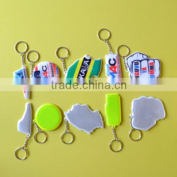 High quality Reflective pvc keyring,customized key chain,pu led keychain, reflective keychain