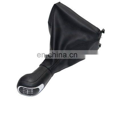 5/6 Speed Chrome & Leather Manual Gear Shift Knob Shifter Lever Handle Stick For Skoda Yeti 09-12 / Superb II (08-12)