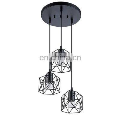 Hexagon Pendant Lamp Chandelier Ceiling Luxury Long indoor Iron art Decor Lights hanging lamp