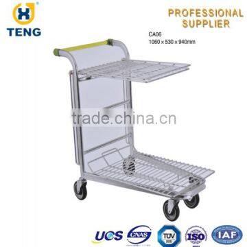 Double Tier Steel Structure Warehouse Trolley Cart