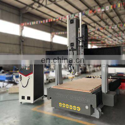 Leeder Mdf Engraving Cutting Wooden Toy Furniture Door Making 4*8ft Cnc Router Machine 4 Axis 1325 Atc Cnc Kit Price