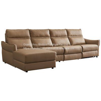 Multifunctional Sofa Modern Minimalist Nordic Living Room Combination Leather Electric Sofa photo-4