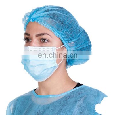 Nonwoven Clip Cap single/double elastic Mob cap  bouffant Caps Disposable Hair Net good price